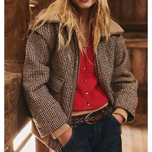 Free People Spearmint Cozy Jacket Womens L Boho Vintage Heritage Town & Country